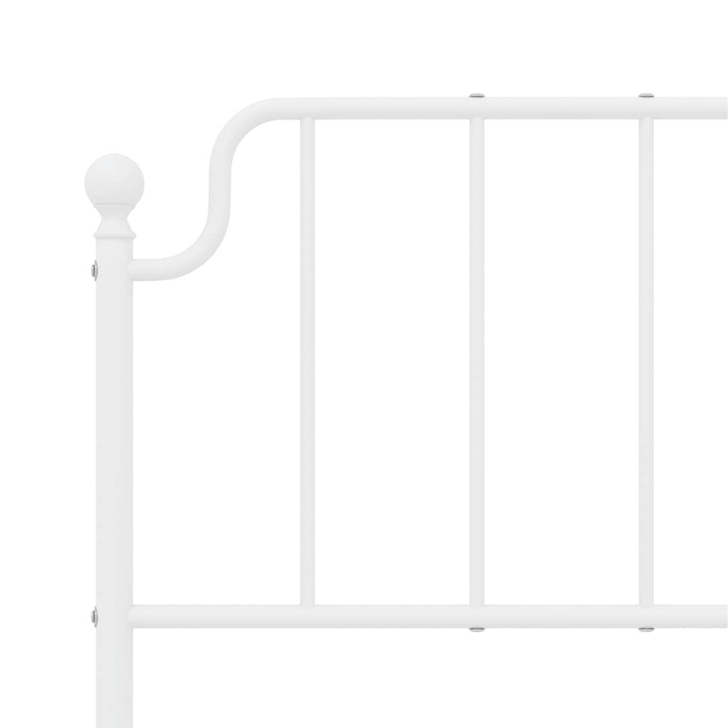 Metal Headboard White 137 cm Double