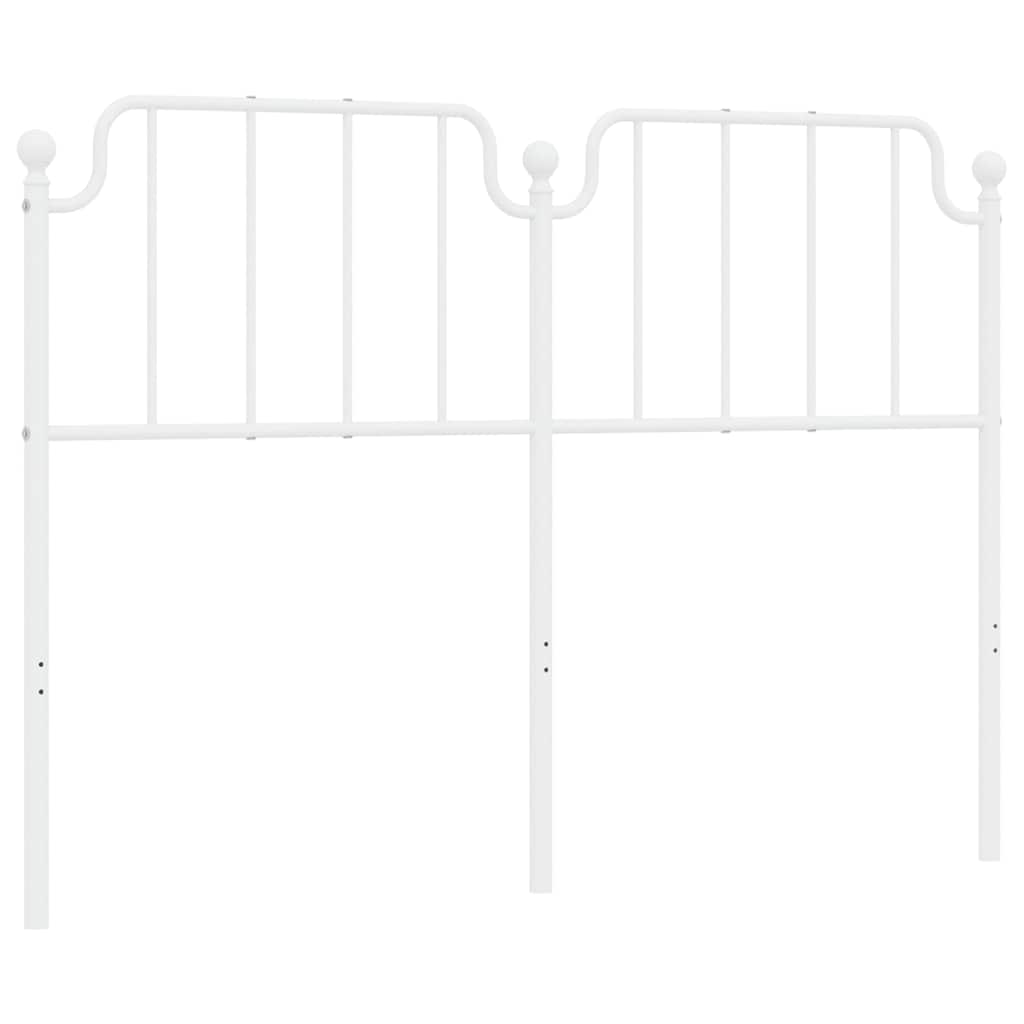 Metal Headboard White 152 cm Queen