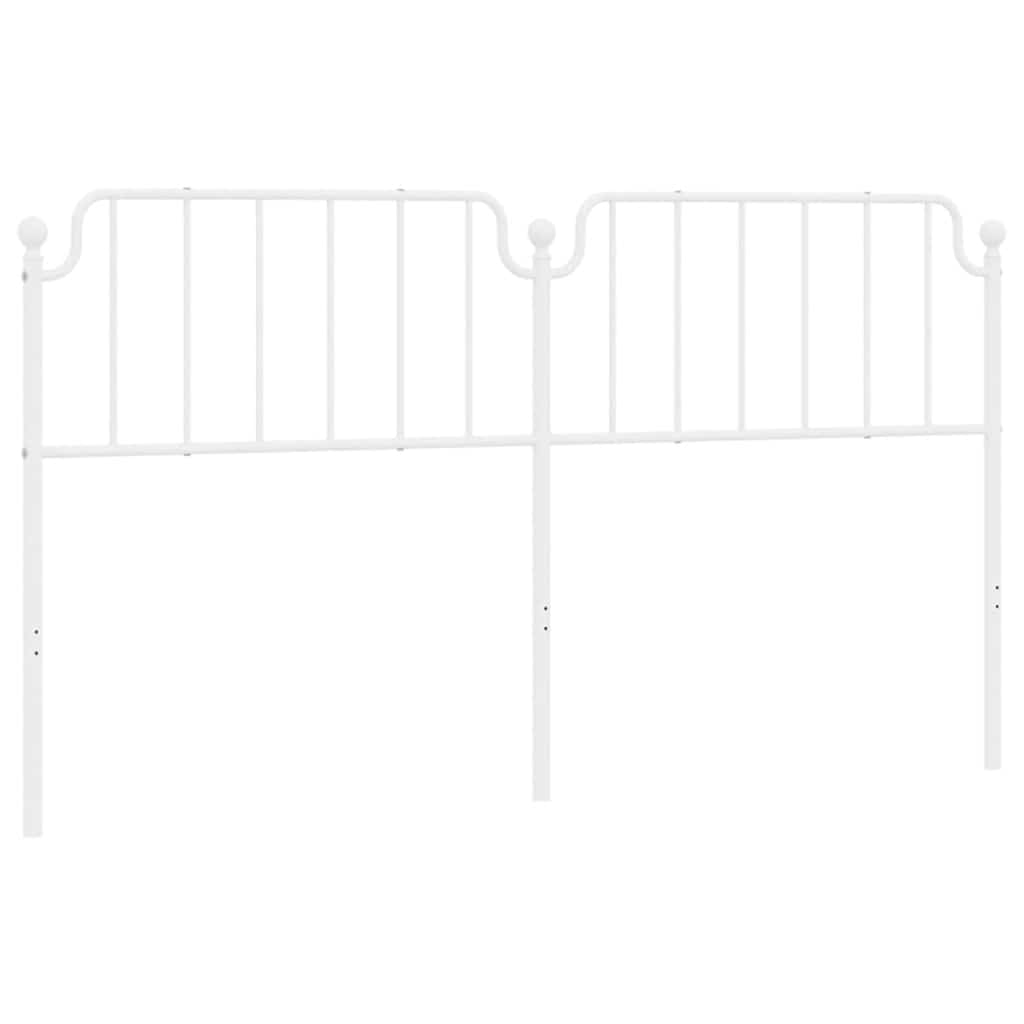 Metal Headboard White 183 cm King