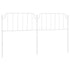 Metal Headboard White 183 cm King