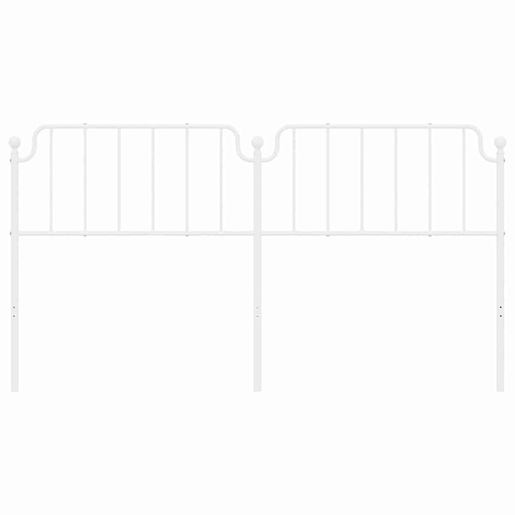 Metal Headboard White 183 cm King