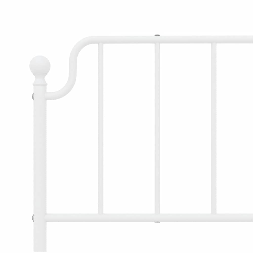 Metal Headboard White 183 cm King