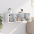 Wall Cabinet with Glass Doors White 102x37x35 cm