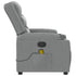 Massage Recliner Chair Light Grey Fabric