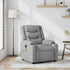 Massage Recliner Chair Light Grey Fabric