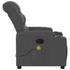 Massage Recliner Chair Dark Grey Fabric