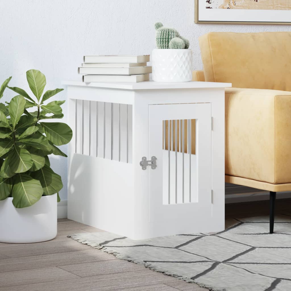 Dog Crate Furniture White 45x62x59 cm Engineered Wood