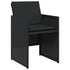 Garden Chairs with Cushions 4 pcs Black Poly Rattan