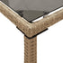 Garden Table with Glass Top Beige 115x54x74 cm Poly Rattan