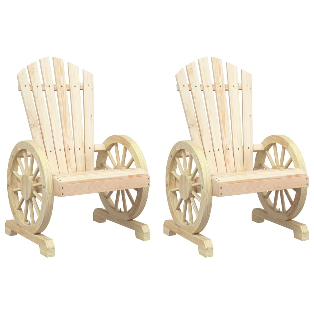 Garden Adirondack Chairs 2 pcs Solid Wood Fir