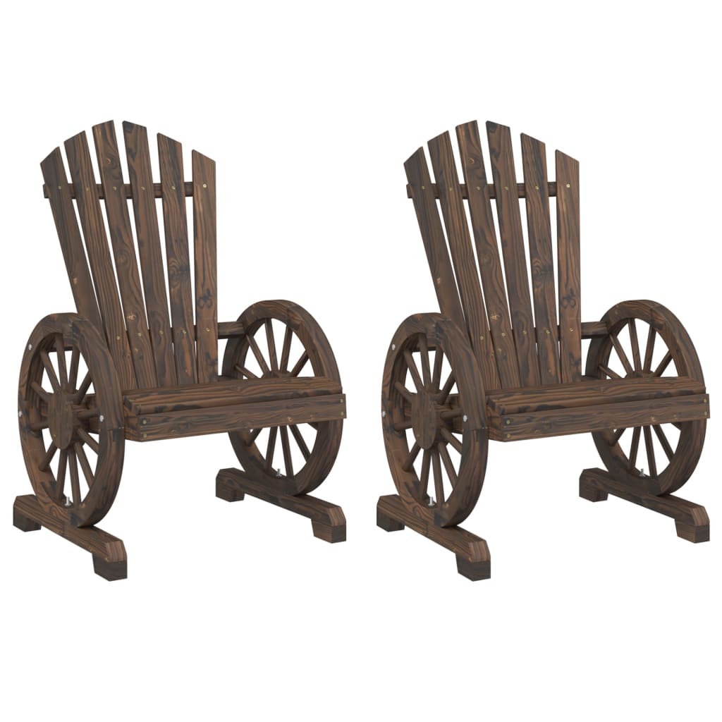 Garden Adirondack Chairs 2 pcs Solid Wood Fir