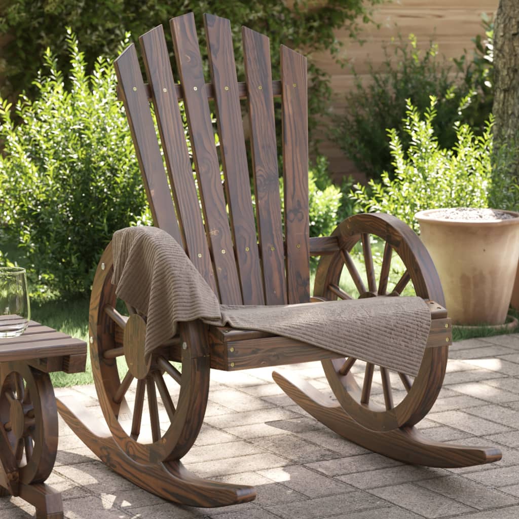 Rocking Adirondack Chair Solid Wood Fir