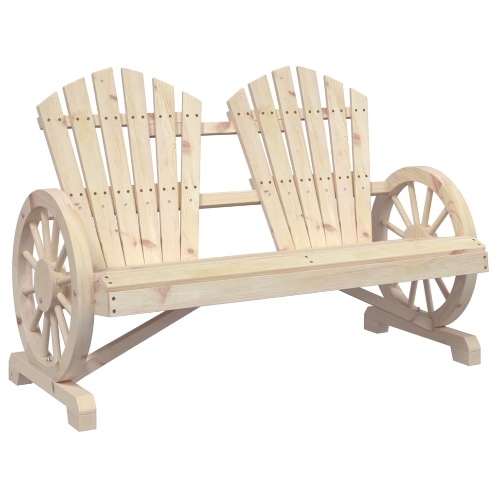 Garden Adirondack Chair 2-Seater Solid Wood Fir