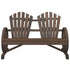 Garden Adirondack Chair 2-Seater Solid Wood Fir