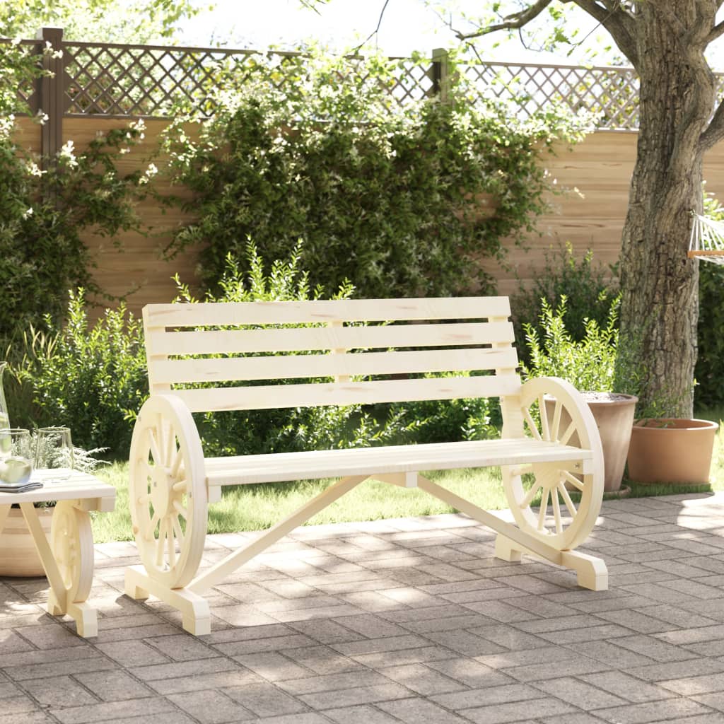 Garden Bench 2-Seater Solid Wood Fir