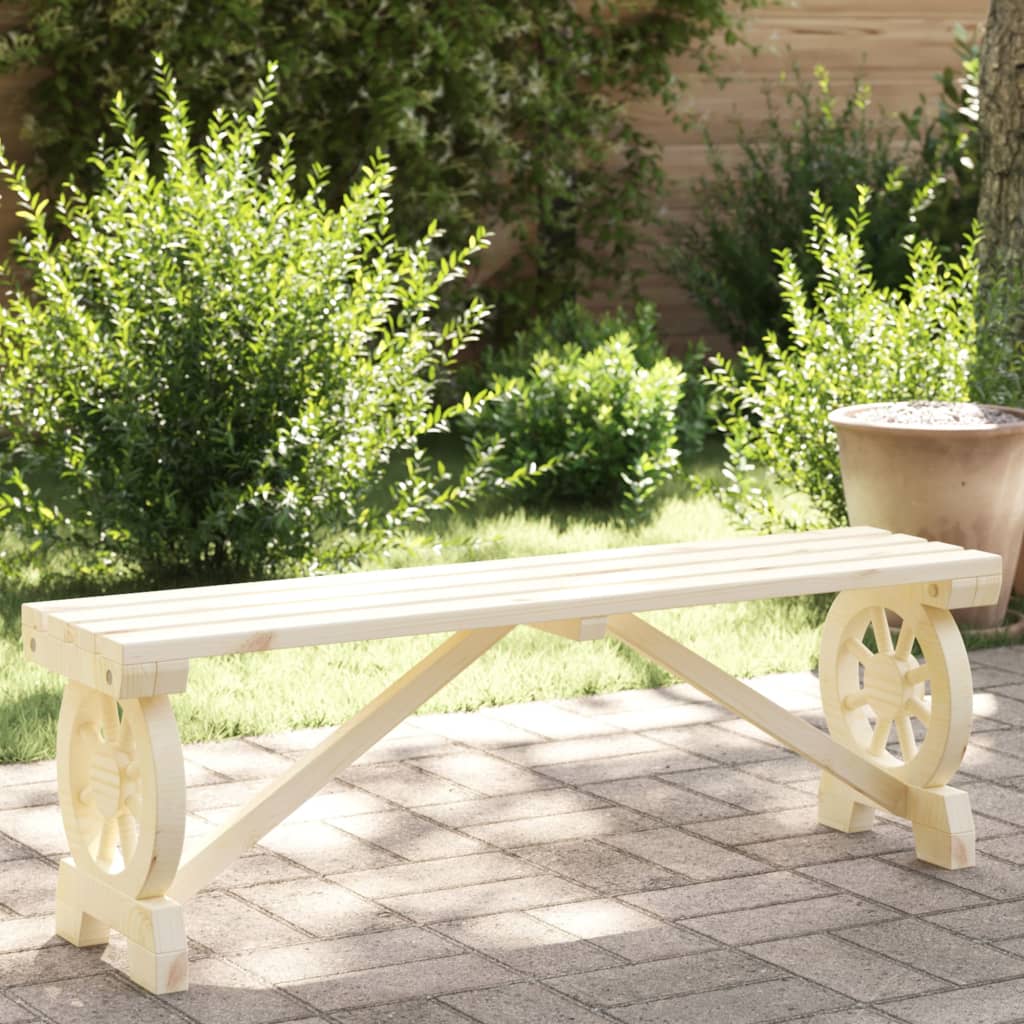 Garden Bench 115 cm Solid Wood Fir