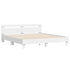 Bed Frame without Mattress White 183x203 cm King