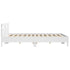 Bed Frame without Mattress White 183x203 cm King