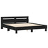 Bed Frame without Mattress Black 183x203 cm King