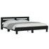 Bed Frame without Mattress Black 183x203 cm King