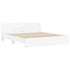 Bed Frame without Mattress White 183x203 cm King