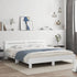 Bed Frame with LED without Mattress White 183x203 cm King