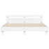 Bed Frame with LED without Mattress White 183x203 cm King