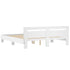 Bed Frame with LED without Mattress White 183x203 cm King