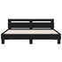 Bed Frame with LED without Mattress Black 183x203 cm King