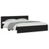 Bed Frame with LED without Mattress Black 183x203 cm King