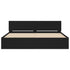 Bed Frame with LED without Mattress Black 183x203 cm King