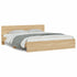 Bed Frame with LED without Mattress Sonoma Oak 183x203 cm King