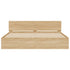 Bed Frame with LED without Mattress Sonoma Oak 183x203 cm King