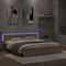 Bed Frame with LED without Mattress Sonoma Oak 183x203 cm King