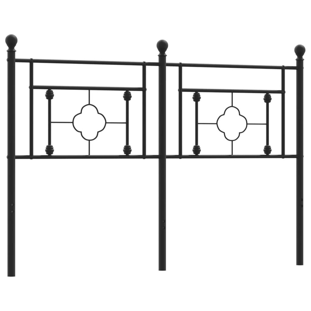 Metal Headboard Black 137 cm Double