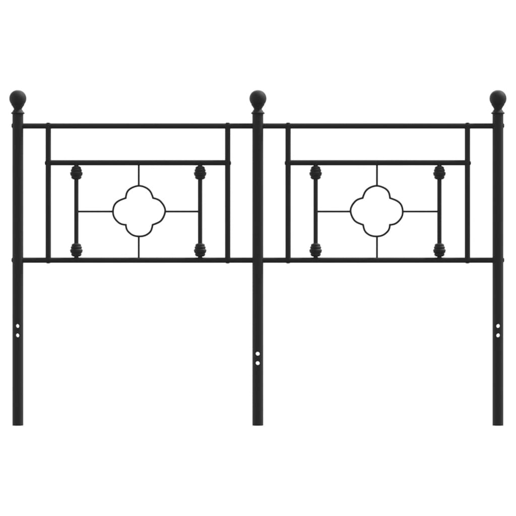 Metal Headboard Black 137 cm Double