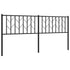 Metal Headboard Black 183 cm King