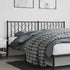 Metal Headboard Black 183 cm King