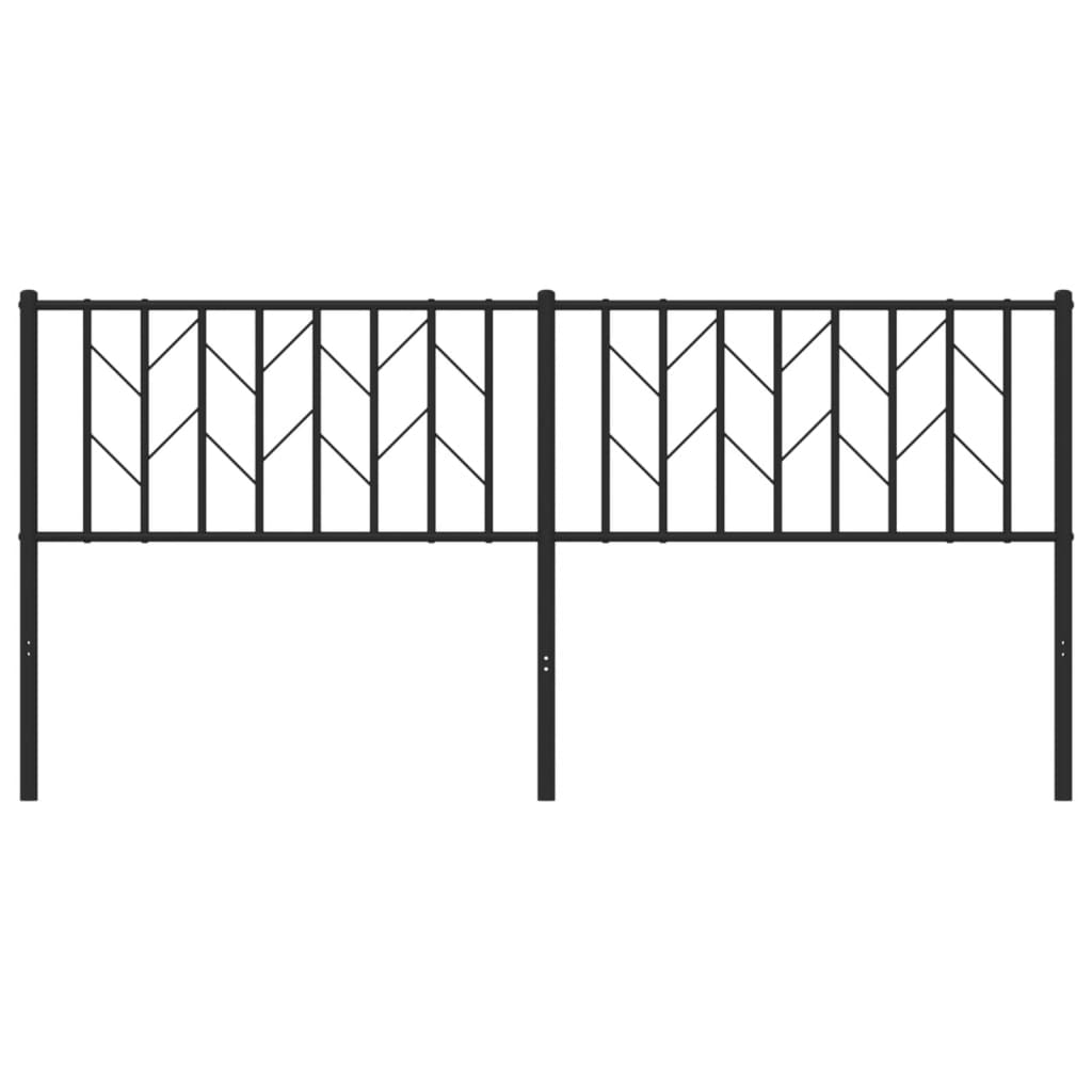 Metal Headboard Black 183 cm King