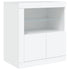 Sideboard with LED Lights White 60.5x37x67 cm