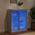 Sideboard with LED Lights White 81x37x100 cm