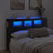 LED Headboard Black 160x18.5x103.5 cm Engineered Wood