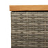 Garden Storage Box Grey 220x50x54 cm Poly Rattan Acacia Wood