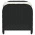 Garden Stool with Cushion Black 58x46x46 cm Poly Rattan