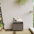 Garden Stool with Cushion Grey 58x46x46 cm Poly Rattan