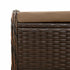 Garden Stool with Cushion Brown 58x46x46 cm Poly Rattan