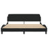 Bed Frame without Mattress Black 183x203 cm King Fabric