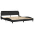 Bed Frame without Mattress Black 183x203 cm King Velvet