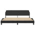 Bed Frame without Mattress Black&White 183x203 cm King Faux Leather