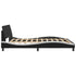 Bed Frame without Mattress Black&White 183x203 cm King Faux Leather